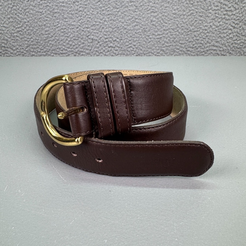 VTG Coach Belt Mens Brown‎ XL Genuine Leather Made In USA Preppy Quiet Luxury